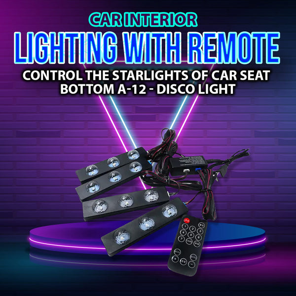 Car Interior Lighting With Remote Control The Starlights Of Car Seat Bottom A-12