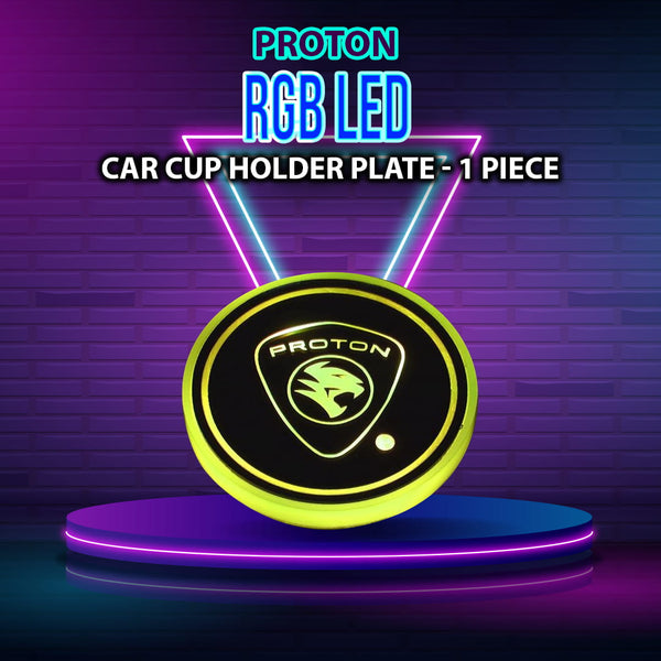 Proton RGB LED Car Cup Holder Plate - 1 Piece