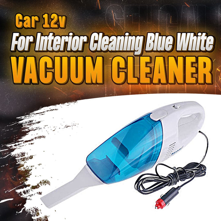 Car 12v Vacuum Cleaner For Interior Cleaning Blue White