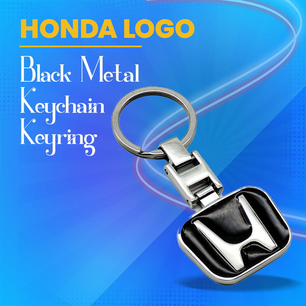 Honda Black Metal Keychain Keyring