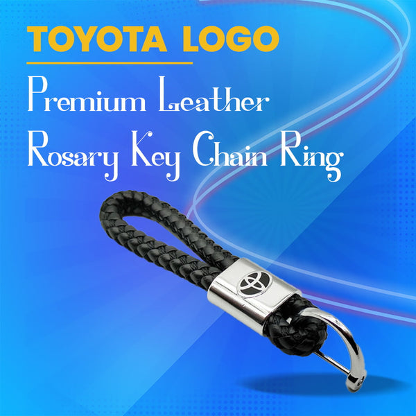 Toyota Premium Leather Rosary Key Chain Ring