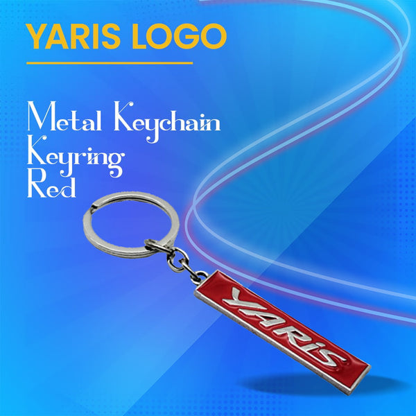 Yaris Logo Metal Keychain Keyring - Red