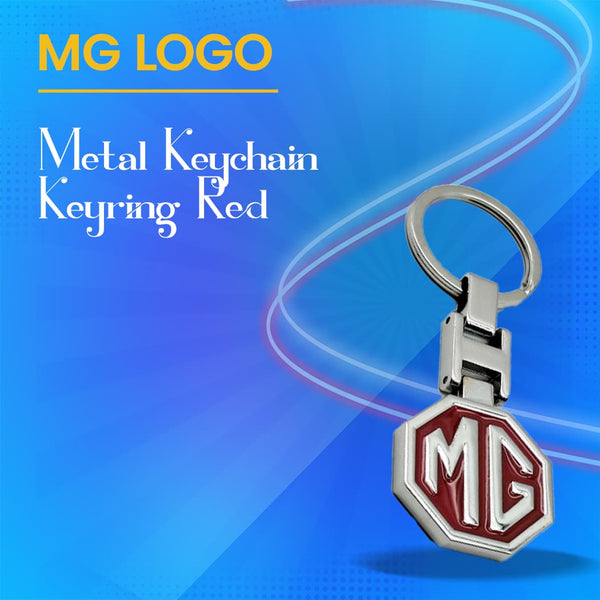 MG Metal Keychain Keyring - Red