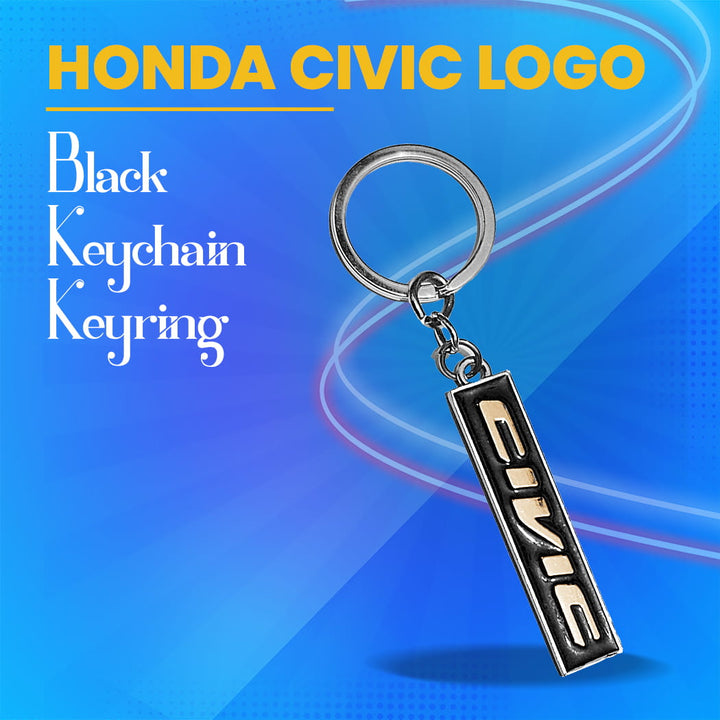 Honda Civic Black Keychain Keyring