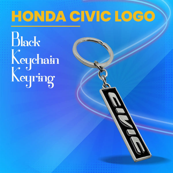 Honda Civic Black Keychain Keyring