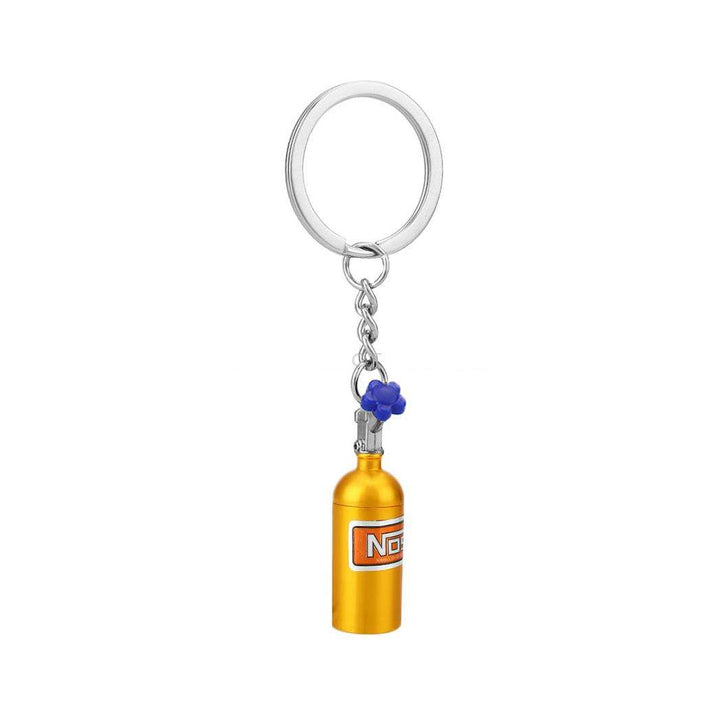 Nos Metal Keychain Keyring - Gold