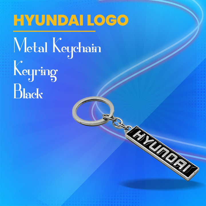 Hyundai Metal Keychain Keyring - Black