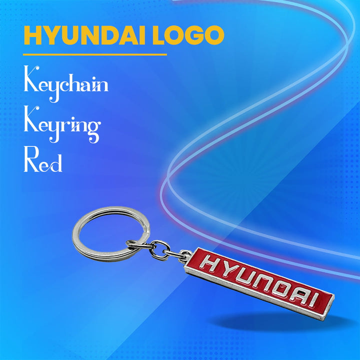 Hyundai Metal Keychain Keyring - Red