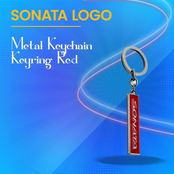 Sonata Metal Keychain Keyring - Red