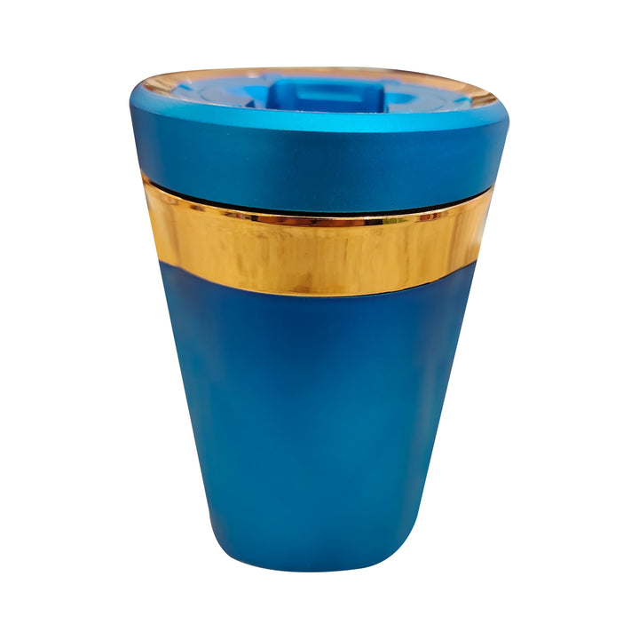 Solar Led Ashtray Blue With Golden