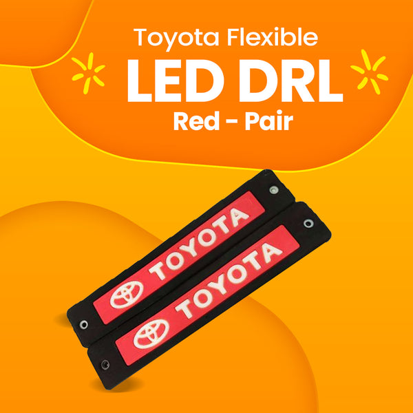 Toyota Flexible LED DRL Red - Pair