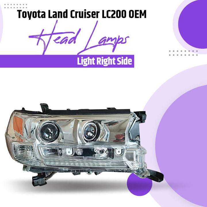 Toyota Land Cruiser LC200 OEM Head Lamps Light Right Side - Model 2015-2021