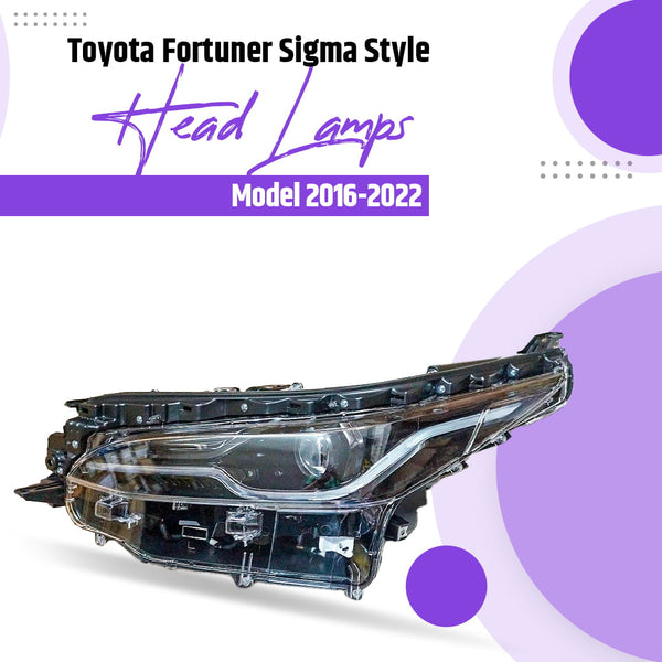 Toyota Fortuner Sigma Style Headlamps - Model 2016-2022