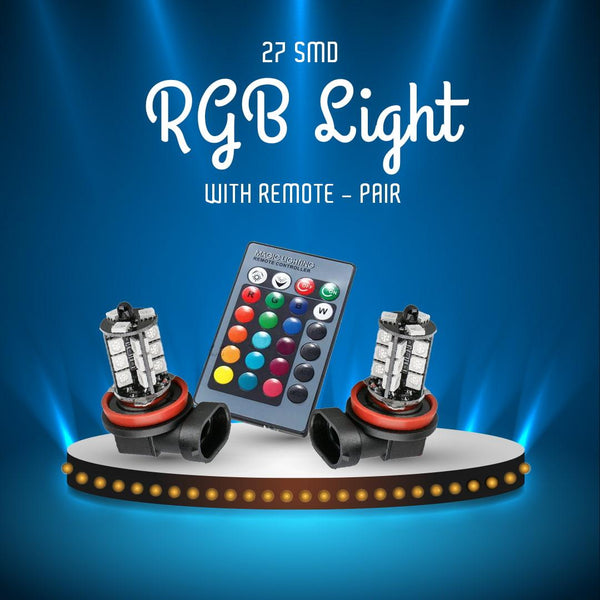 27 SMD RGB Light With Remote - Pair