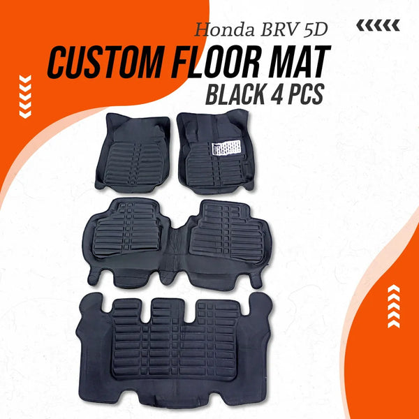 Honda BRV 5D Floor Mat Black 4 Pcs - Model 2017-2021