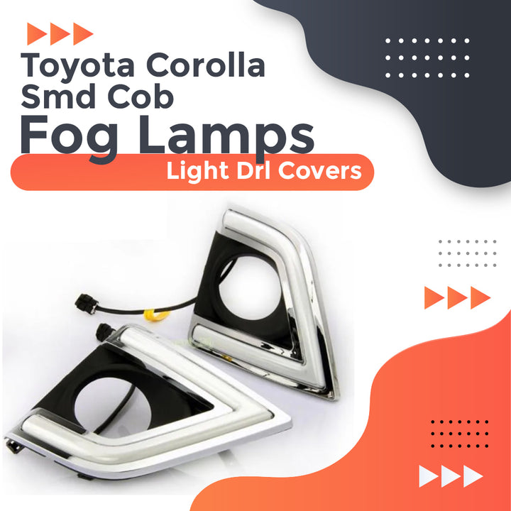 Toyota Corolla Smd Cob Fog Lamps Light Drl Covers