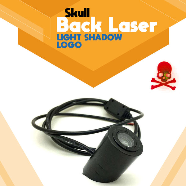 Skull Back Laser Light Shadow Logo