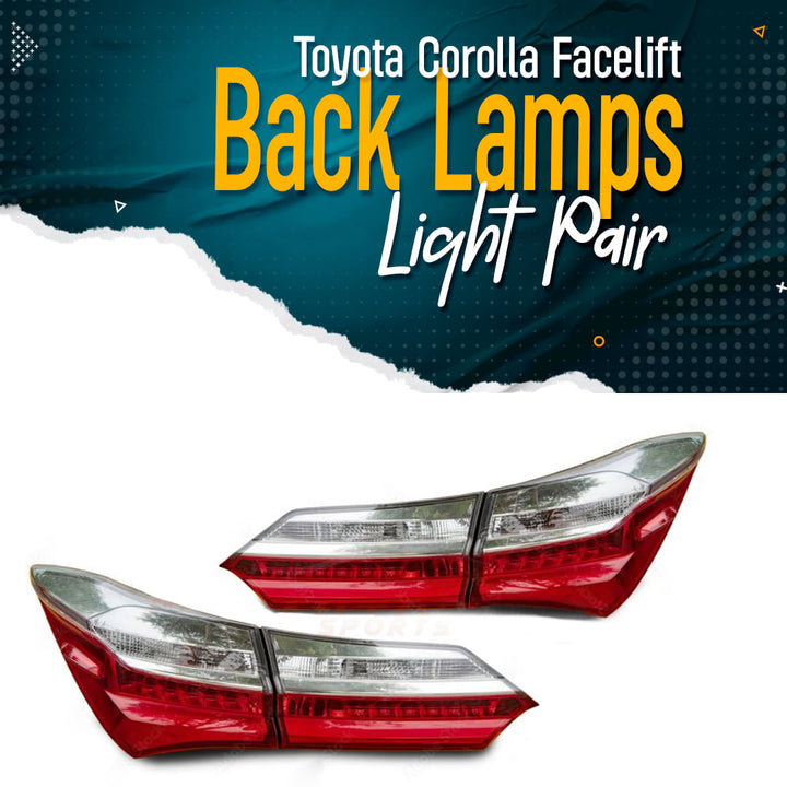 Toyota Corolla Altis X Back Lamps Light Pair - Model 2017-2021