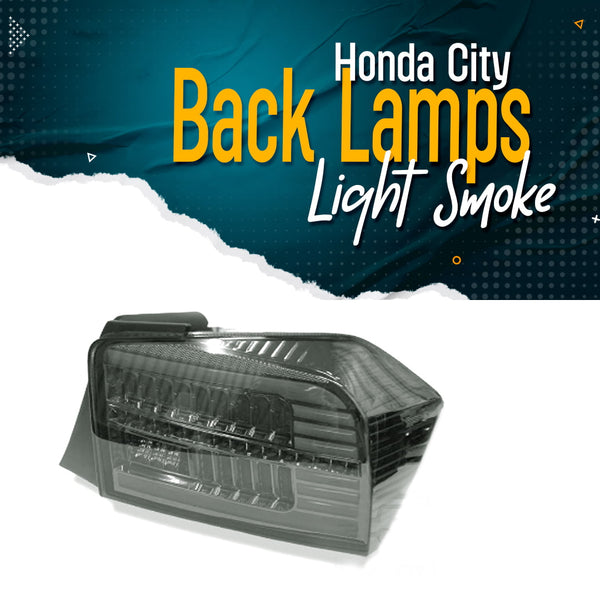 Honda City Back Lamps Light Smoke - Model 2008-2021