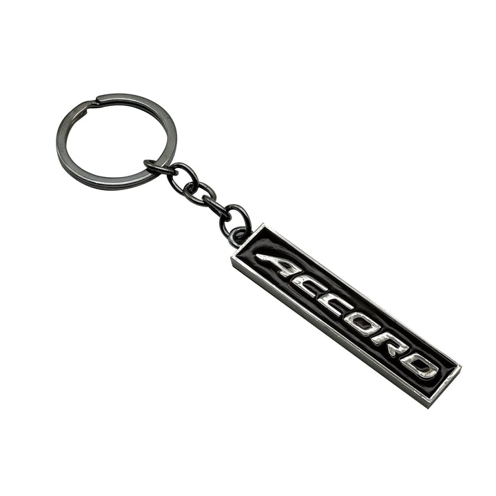 Honda Accord Metal Logo Keychain Keyring - Black