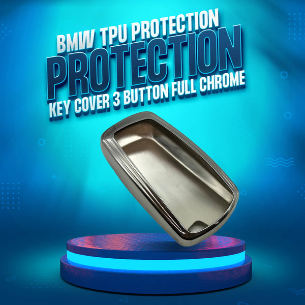 BMW TPU Protection Key Cover 3 Button Full Chrome