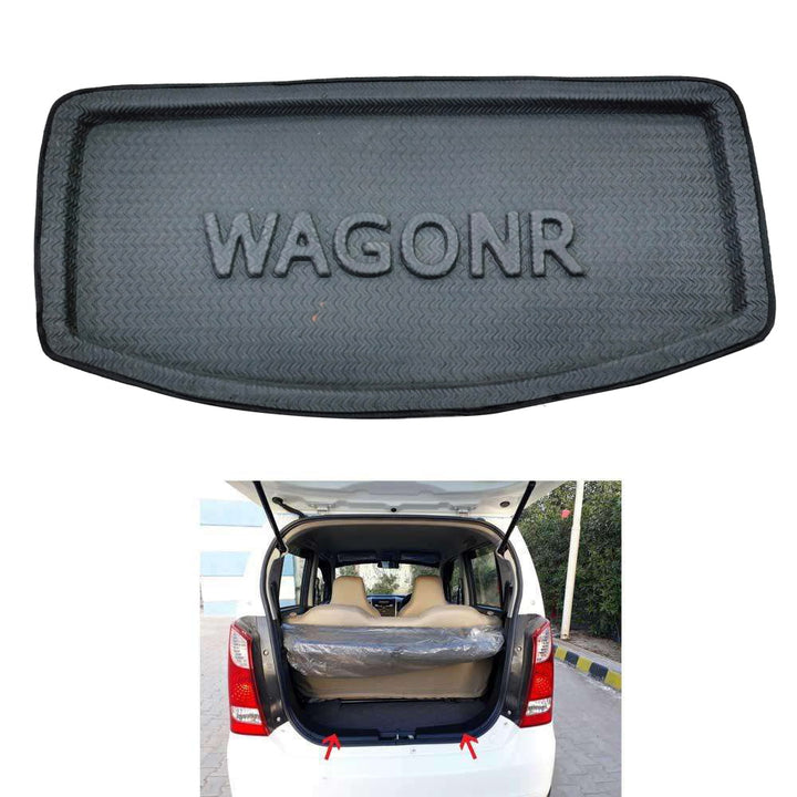 Suzuki Wagon R Foam Trunk Mat Black Mix Design - Model 2008-2021