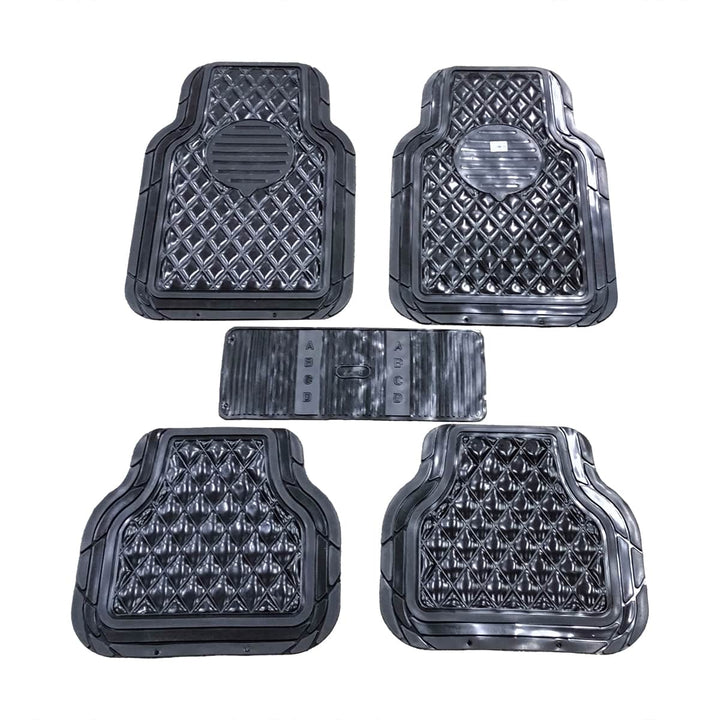 Crystal Universal Silicone Floor Mats Black Mix Design M1097 - Design A