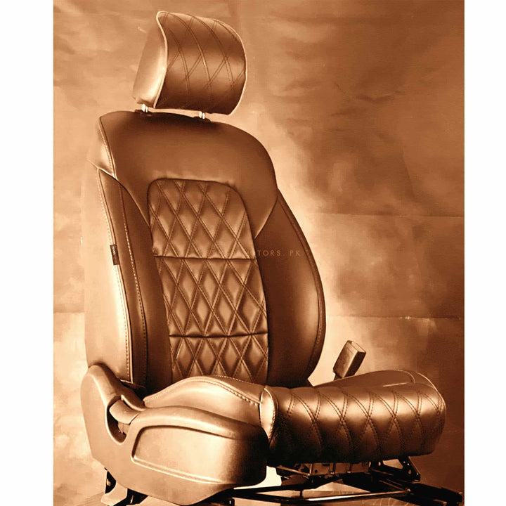 KIA Picanto Diamond Cut Brown Brown Seat Covers - Model 2019-2024