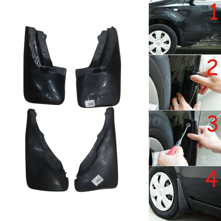 Toyota Corolla NB Mud Flaps 4 Pcs - Model 1987-1991