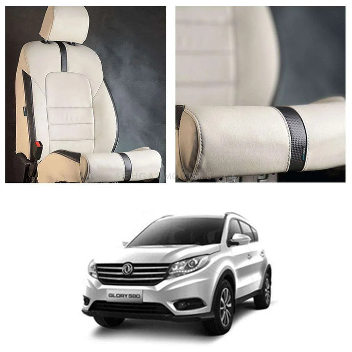 DFSK Glory 580 Type R Beige Black Seat Covers 8 Seater - Model 2020-2024