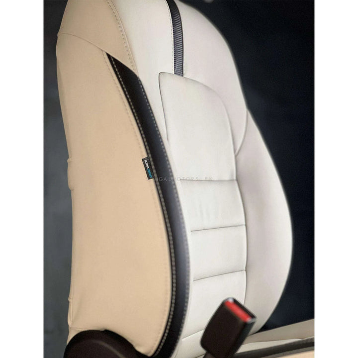 DFSK Glory 580 Type R Beige Black Seat Covers 8 Seater - Model 2020-2024