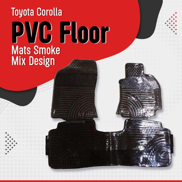 Toyota Corolla PVC Floor Mats Smoke Mix Design - Model 2017-2020