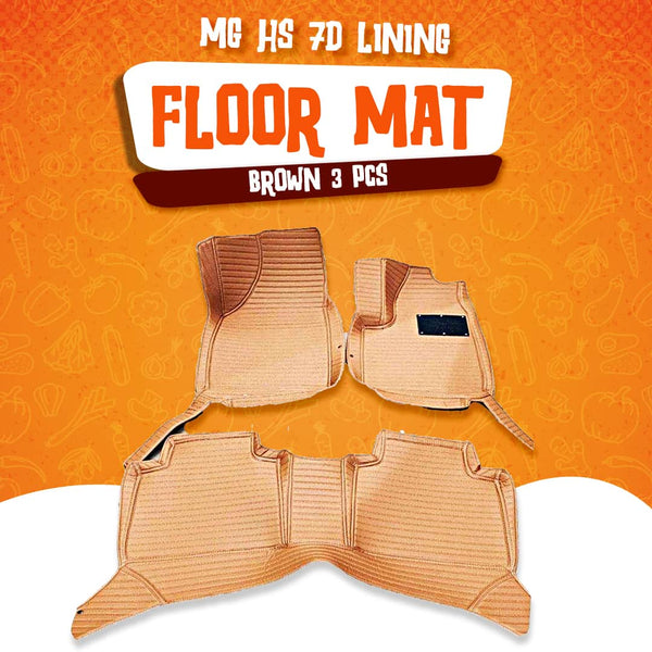 MG HS 7D Lining Floor Mat Brown 3 Pcs - Model 2020-2021