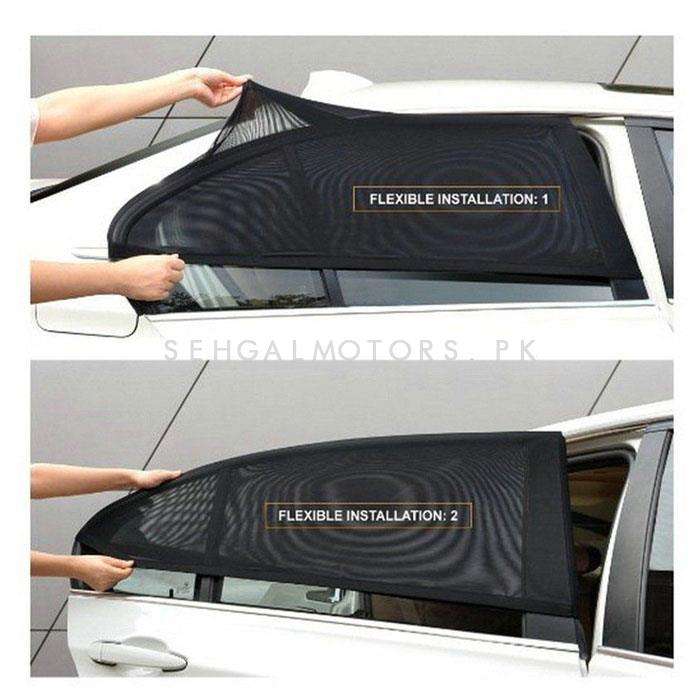 Car UV Protection Flexible Side Sunshade Curtains For Mehran | Alto | Coure - 4 Pcs