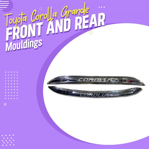 Toyota Corolla Grande Front And Rear Mouldings - Model - 2014-2017