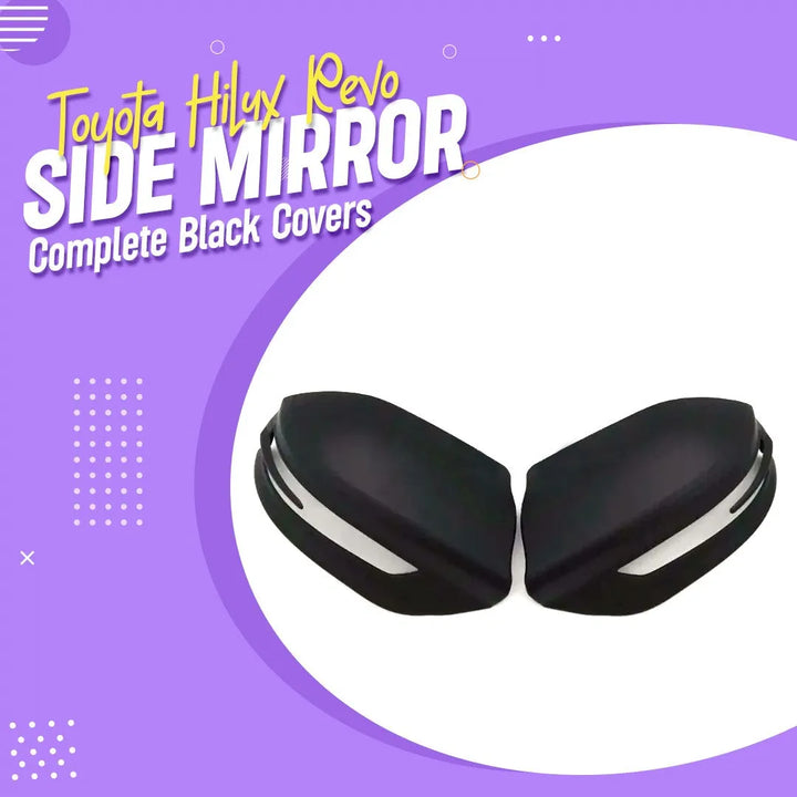 Toyota Hilux Revo/Rocco Side Mirror Complete Black Covers