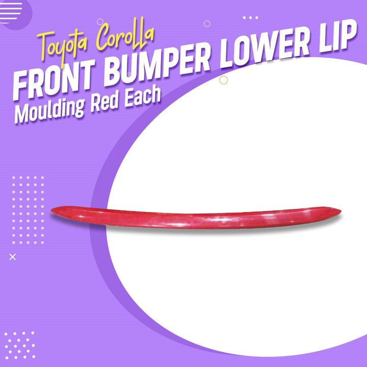 Toyota Corolla Front Bumper Lower Lip Moulding Red Each - Model 2014-2017