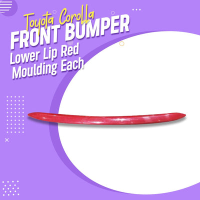 Toyota Corolla Front Bumper Lower Lip Red Moulding