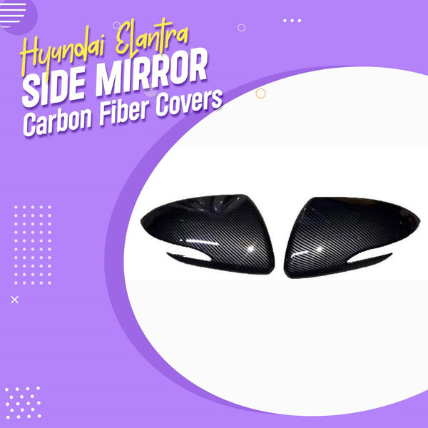 Hyundai Elantra Side Mirror Carbon Fiber Covers - Model 2021-2024