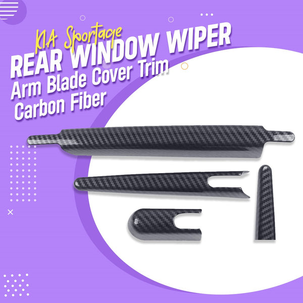 KIA Sportage Rear Window Wiper Arm Blade Cover Trim Carbon Fiber - Model 2019 -2024