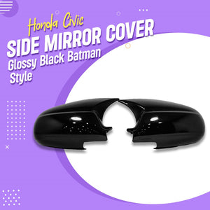 Honda Civic Side Mirror Cover Glossy Black Batman Style 1996 - 2000