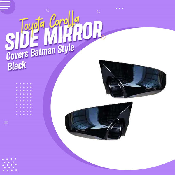 Toyota Corolla Side Mirror Covers Batman Style Black Model - 2017-2022