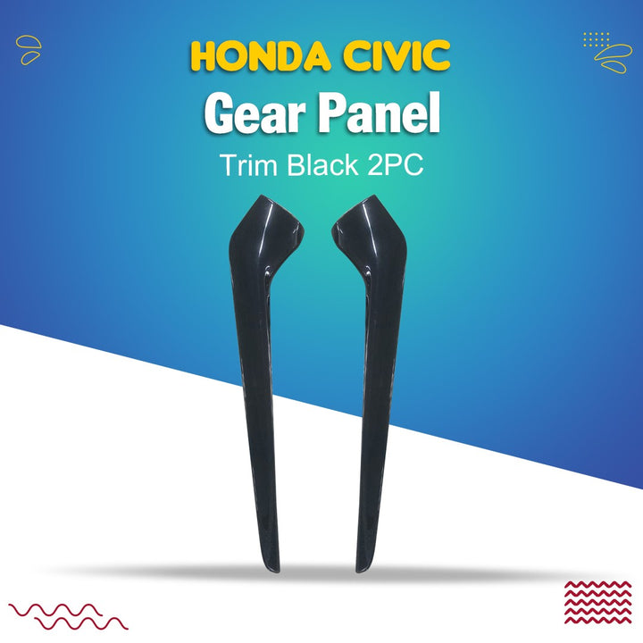 Honda Civic Gear Panel Trim Black 2PC - Model 2022-2024