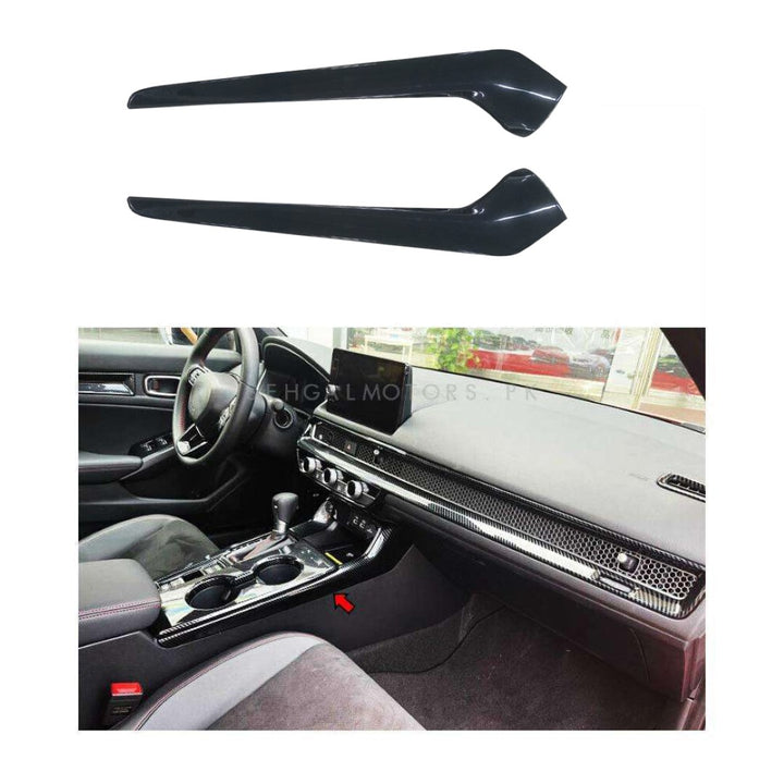 Honda Civic Gear Panel Trim Black 2PC - Model 2022-2024