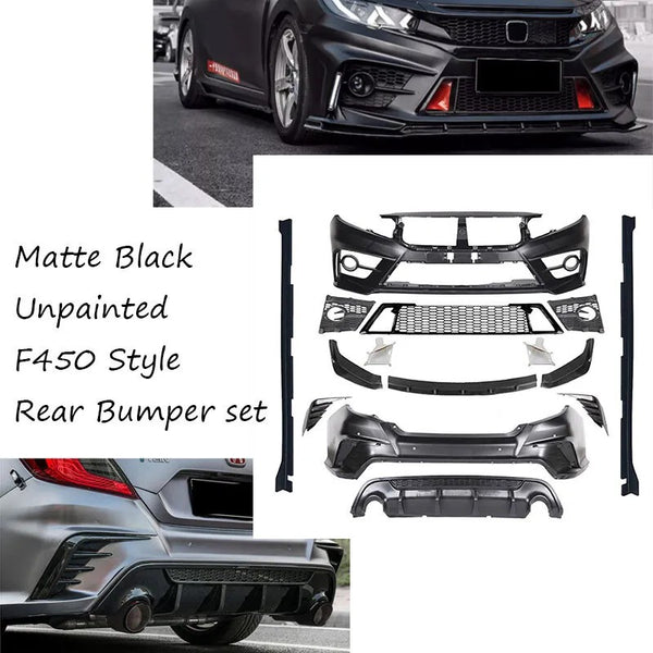 Honda Civic New FC 450 Style Bodykit Front and Back Bumper 4 PC Version 1 - Model 2016-2021