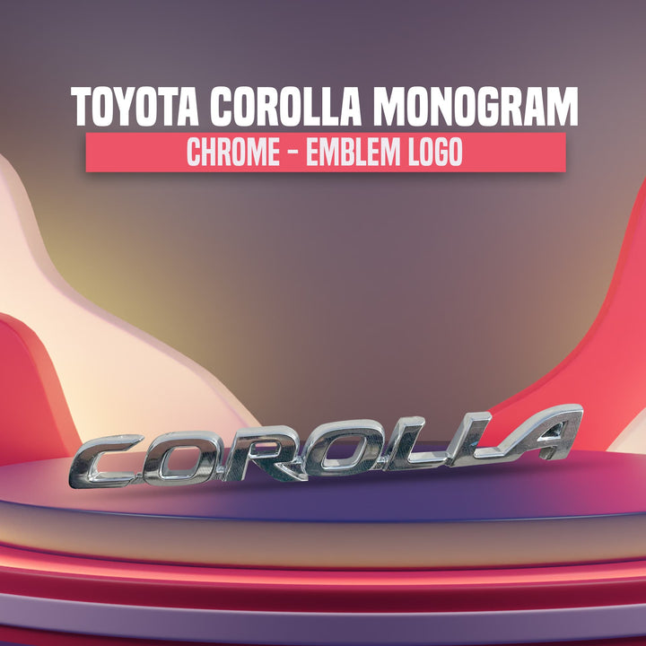 3D Metal Corolla Logo Chrome