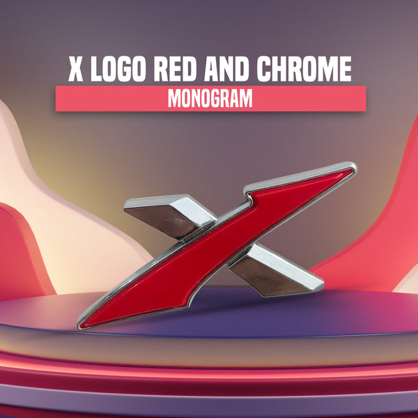 X Logo Red and Chrome