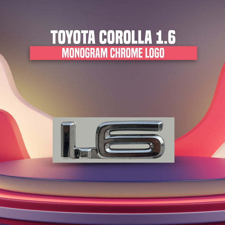 Toyota Corolla 1.6 Monogram Chrome | Emblem | Decal | Monogram | Logo