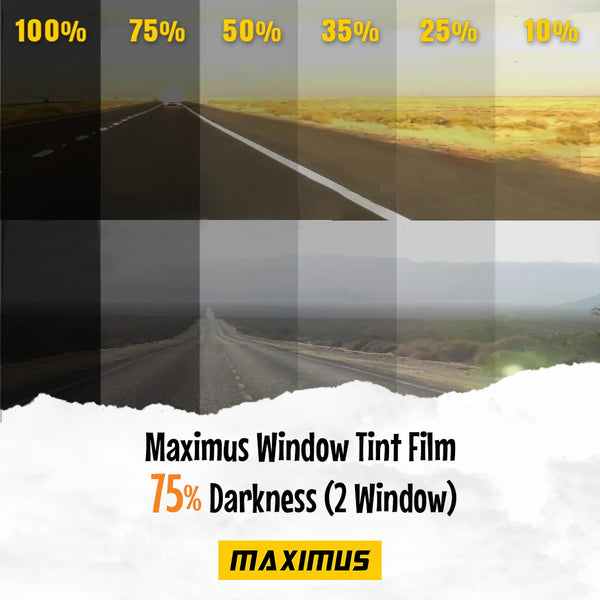 Maximus Window Tint Film 75% Darkness (2 Windows)