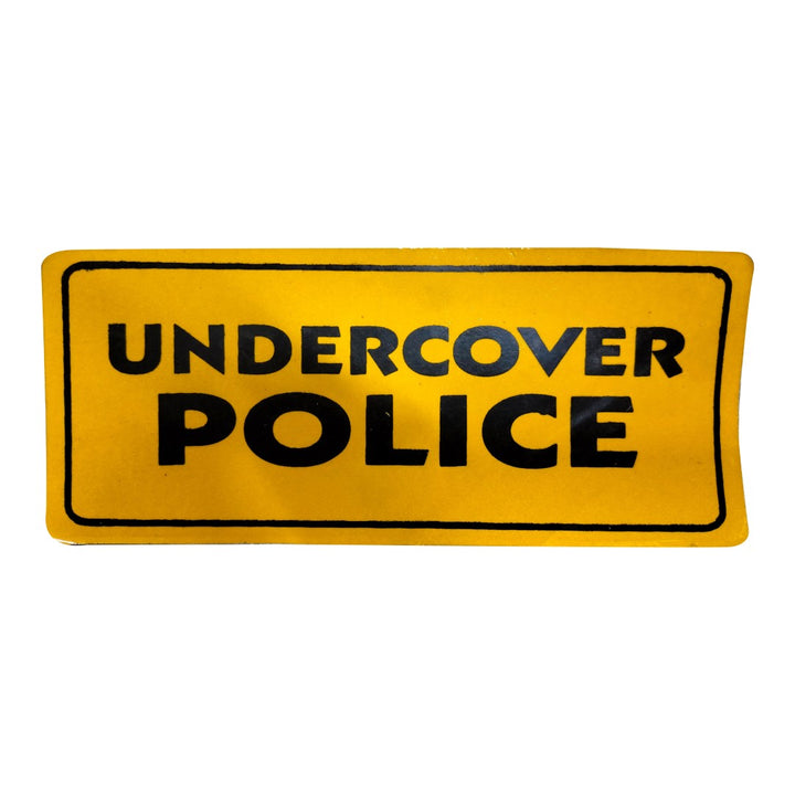 Undercover Police Warning Sticker Yellow